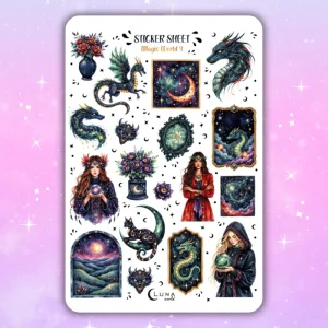 Naklejki bullet journal MAGIC WORLD