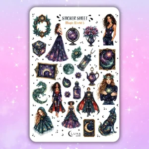 Naklejki bullet journal MAGIC WORLD