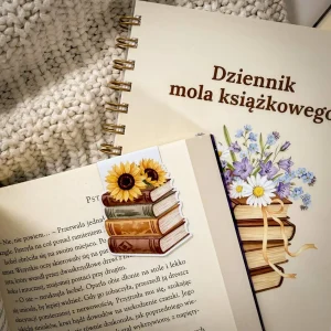 Zestaw dla książkary – dziennik czytelniczy, naklejki książkowe, zakładka magnetyczna